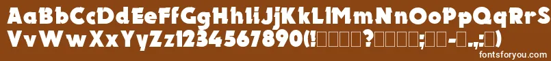 フォントElectronPlain.001.001 – 茶色の背景に白い文字