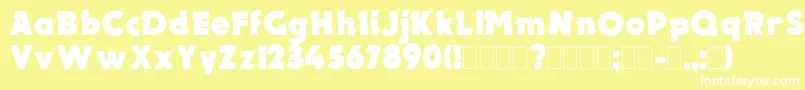 ElectronPlain.001.001 Font – White Fonts on Yellow Background