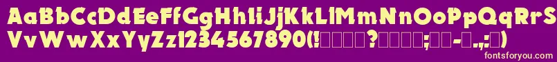 ElectronPlain.001.001 Font – Yellow Fonts on Purple Background