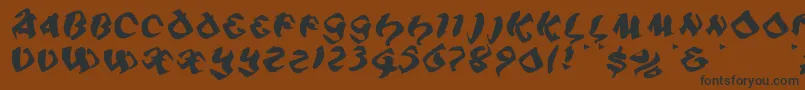 Piratiqua Font – Black Fonts on Brown Background
