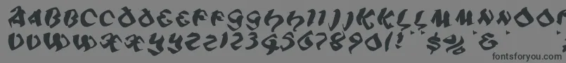 Piratiqua-Schriftart – Schwarze Schriften auf grauem Hintergrund