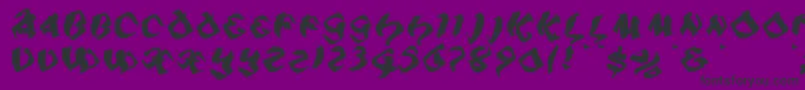 Piratiqua-Schriftart – Schwarze Schriften auf violettem Hintergrund