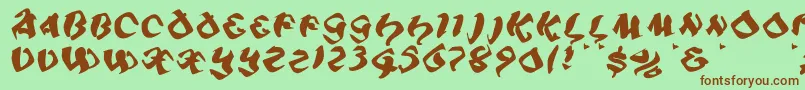 Piratiqua Font – Brown Fonts on Green Background