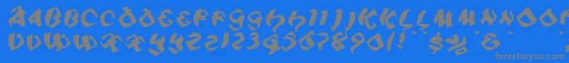 Piratiqua Font – Gray Fonts on Blue Background