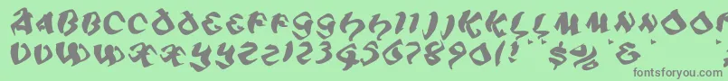 Piratiqua Font – Gray Fonts on Green Background