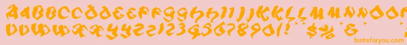 More about Piratiqua Font Piratiqua Font – Orange Fonts on Pink Background