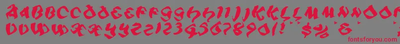 Piratiqua Font – Red Fonts on Gray Background