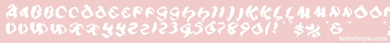 Шрифт Piratiqua – белые шрифты на розовом фоне
