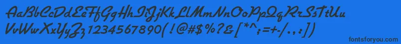 GiulioBold Font – Black Fonts on Blue Background