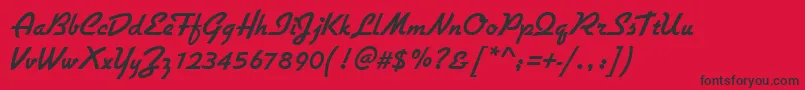 GiulioBold Font – Black Fonts on Red Background
