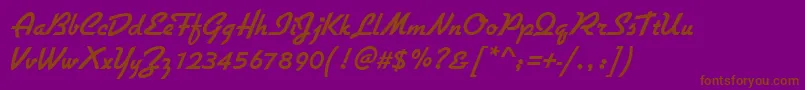 GiulioBold Font – Brown Fonts on Purple Background