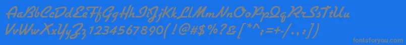 GiulioBold Font – Gray Fonts on Blue Background