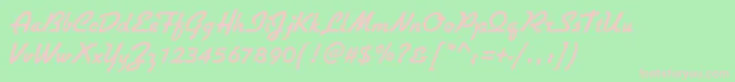 GiulioBold Font – Pink Fonts on Green Background