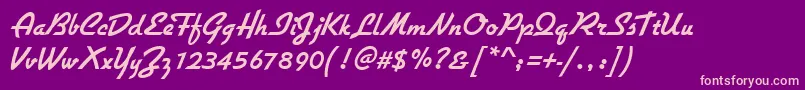 GiulioBold Font – Pink Fonts on Purple Background