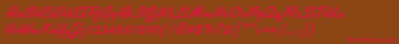 GiulioBold Font – Red Fonts on Brown Background