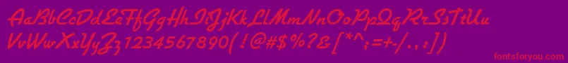 GiulioBold Font – Red Fonts on Purple Background