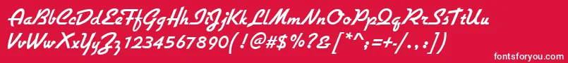 GiulioBold Font – White Fonts on Red Background