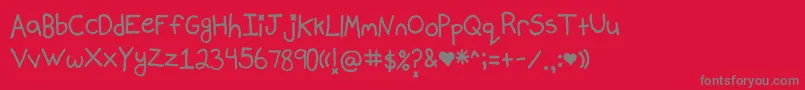 fuente Mallorymaloneyshandwriting – Fuentes Grises Sobre Fondo Rojo