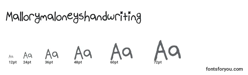 Mallorymaloneyshandwriting Font Sizes