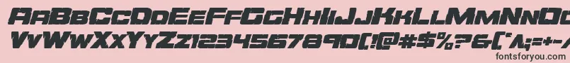 フォントOrecrusherexpandital – ピンクの背景に黒い文字