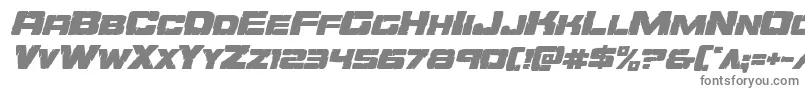 フォントOrecrusherexpandital – 白い背景に灰色の文字