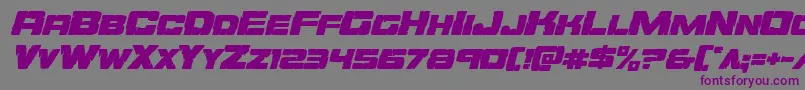 Orecrusherexpandital Font – Purple Fonts on Gray Background