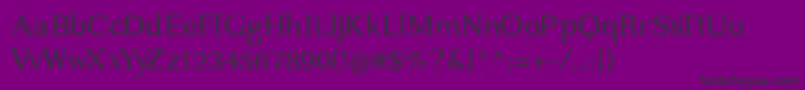フォントImperiumlatineserif – 紫の背景に黒い文字