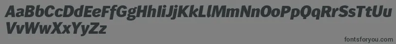 Wendelinreduced86fettkursiv-Schriftart – Schwarze Schriften auf grauem Hintergrund