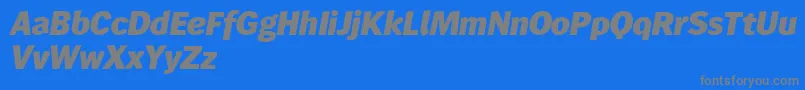 Wendelinreduced86fettkursiv Font – Gray Fonts on Blue Background