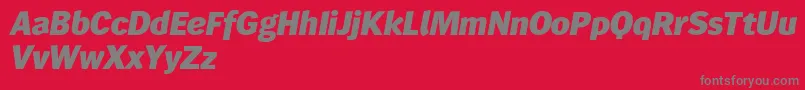 Wendelinreduced86fettkursiv-Schriftart – Graue Schriften auf rotem Hintergrund