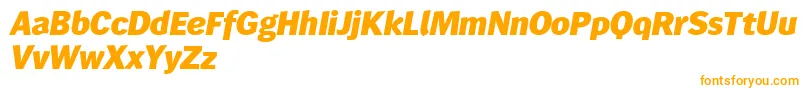 Wendelinreduced86fettkursiv-Schriftart – Orangefarbene Schriften