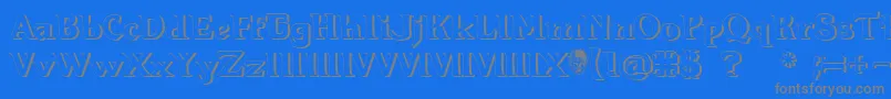 Hellraiser3Shadow Font – Gray Fonts on Blue Background