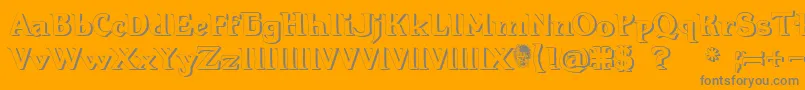 Hellraiser3Shadow Font – Gray Fonts on Orange Background