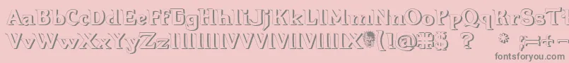 Hellraiser3Shadow Font – Gray Fonts on Pink Background