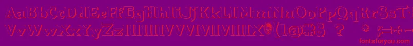 Hellraiser3Shadow Font – Red Fonts on Purple Background