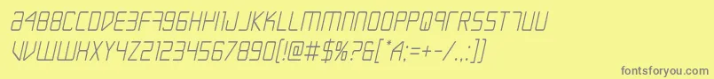 Escapeartistcondsemital Font – Gray Fonts on Yellow Background