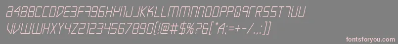 Escapeartistcondsemital Font – Pink Fonts on Gray Background