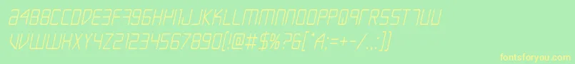 Escapeartistcondsemital Font – Yellow Fonts on Green Background