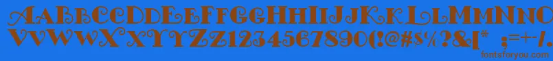 Nostalgia Font – Brown Fonts on Blue Background