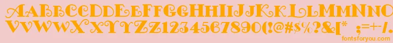 Nostalgia Font – Orange Fonts on Pink Background