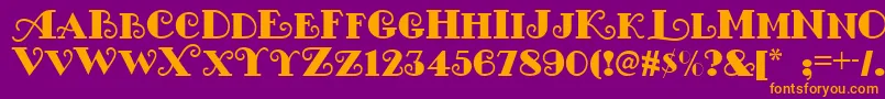 Nostalgia Font – Orange Fonts on Purple Background