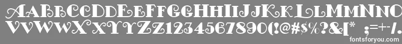 Nostalgia Font – White Fonts on Gray Background