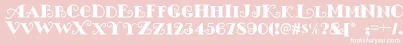 Nostalgia Font – White Fonts on Pink Background