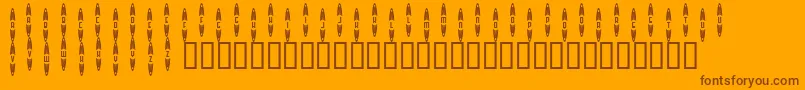 Weitere Informationen zur JackrabbitsBarGrill-Schriftart JackrabbitsBarGrill-Schriftart – Braune Schriften auf orangefarbenem Hintergrund