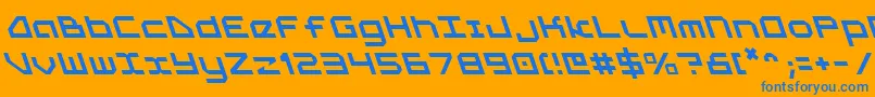 5thagentl Font – Blue Fonts on Orange Background