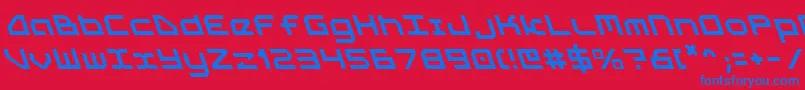 5thagentl Font – Blue Fonts on Red Background