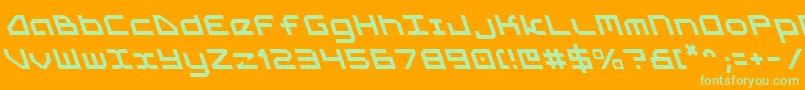 5thagentl Font – Green Fonts on Orange Background