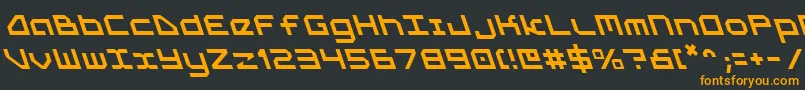 フォント5thagentl – 黒い背景にオレンジの文字