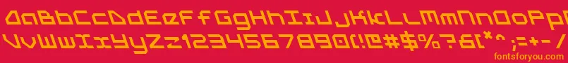 フォント5thagentl – 赤い背景にオレンジの文字