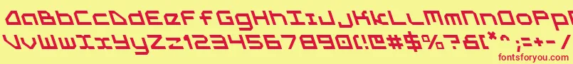 5thagentl Font – Red Fonts on Yellow Background